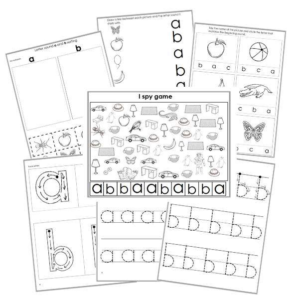 a and b worksheets 600×600