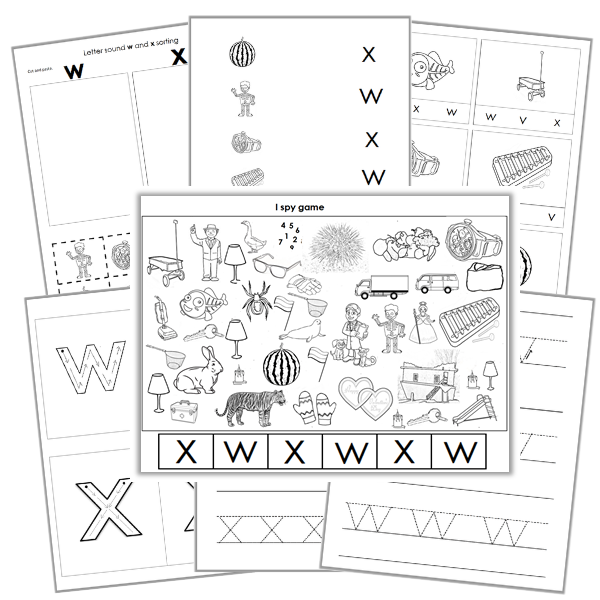 w and x worksheets 600×600